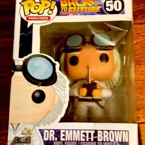 Funko pop dr Emmett brown 50 in box.  Back to future